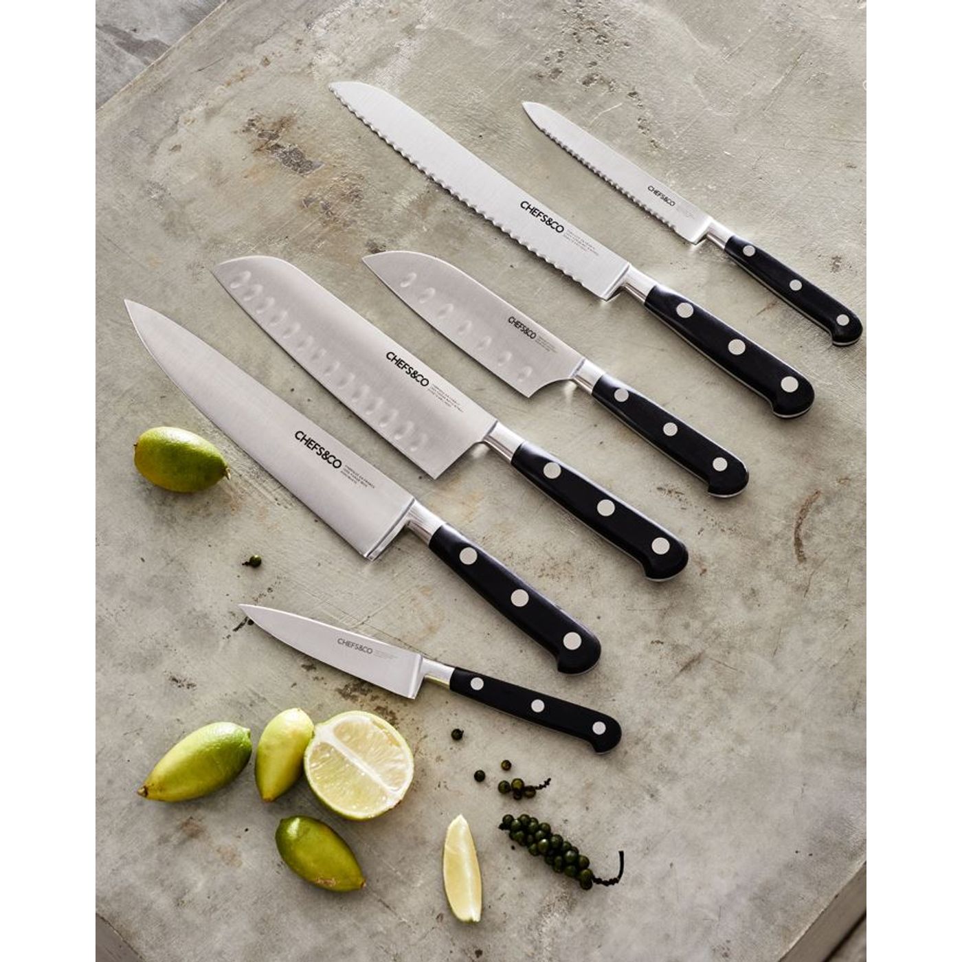 Couteau Santoku alvéolé 18 cm